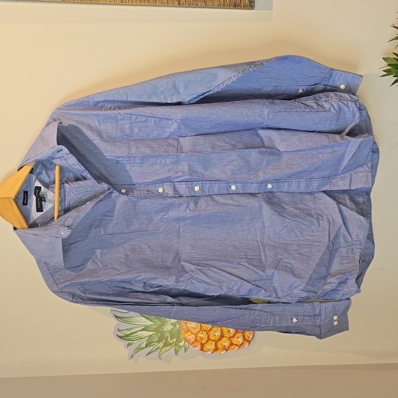 Tommy Hilfiger Other - Tommy Hilfiger - Regular Fit Blue with White Pinstripes Long Sleeve Dress Shirt